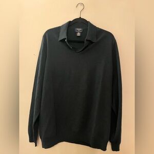 Brooks Brothers 100% Wool Collared Sweater